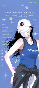 双图暴富好运少女