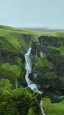 Canyon Fjadrargljufur Valley Landscape in South Iceland