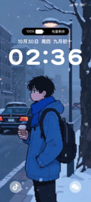 雪天守候