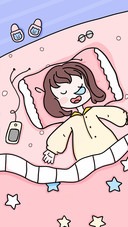 A little girl snoring