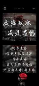 废墟玫瑰满是遗憾