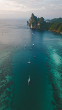 Boats in sea water