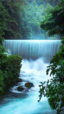 Wolongtan Waterfall in Xiaoqikong Scenic Area, Guizhou