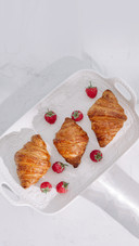 Croissant with raspberries