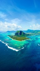 Beautiful Blue Lagoon and Underwater Waterfall