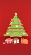 Christmas tree light green