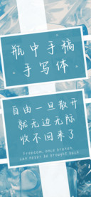 瓶中手稿手写体