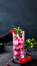 Glasscurrant Berry Water Dark Background