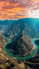 The jinsha river in diqing yunnan
