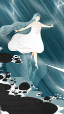 The Girl With Long Hair is Dancing