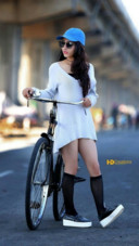 Girl with bycicle