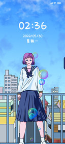 天桥少女