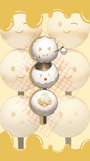 Skewered sweet dumplings