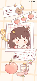 贴纸水蜜桃女孩G