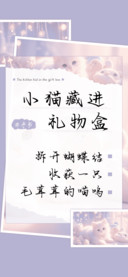 小猫藏进礼物盒