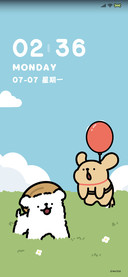 线条小狗 好天气