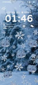 氛围OS雪花猫猫头