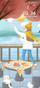 青山与海鸥