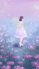 Beautiful Girl in The Flowers