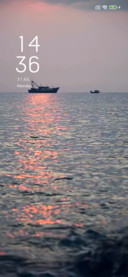 The sunset over 