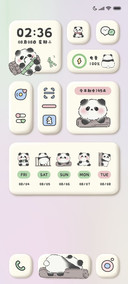 熊猫组件 花花和叶
