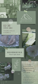 绿色 清新贴纸