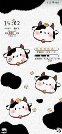 油画风小奶牛