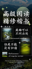 高级阅读精修楷书