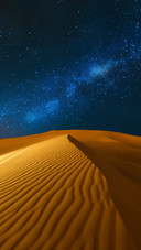 Golden Desert Under The Stars
