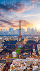 Eiffel Tower in The Sunset