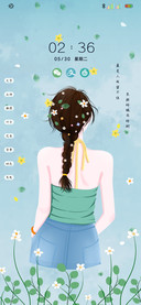 清新文艺背影少女