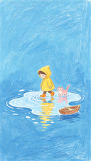 和小猫一起度过雨天