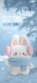 毛绒冬雪兔叽