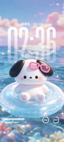 夏日清凉海洋小狗