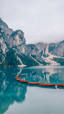 Beautiful lake in the italian alps