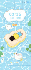 夏日泳池可爱鸭