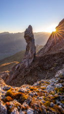 Sun in hills