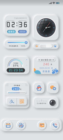 双配色文艺简约拟态