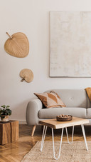 The Stylish Boho Compostion at Living Room