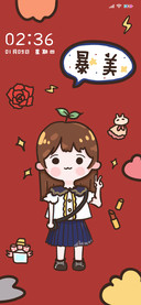 新年女孩