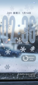 液态玻璃 融化的雪