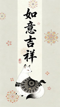 东方意趣的画轴