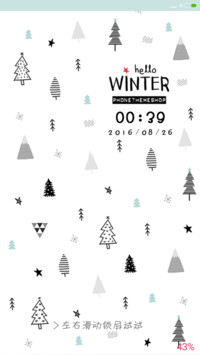(v8)Hello winter(iOS解锁+日历界面+自由桌面+音乐界面)