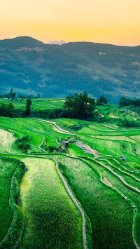 Dawn natural scenery aerial photography