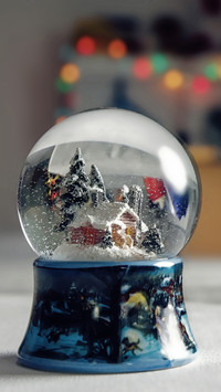 Homemade crystal balls for a romantic christmas