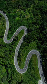 山路航拍-拍信图库