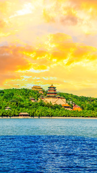 The garden landscape of the Summer Palace in Beijing