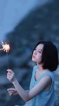 余晖美人-拍信图库