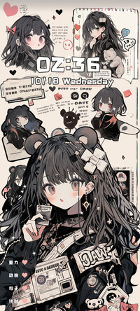 贴纸风女孩