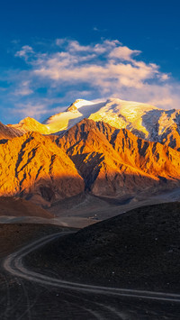 Golden mountain under the setting sun 2